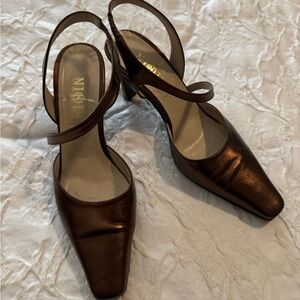 Elegant Brown Slingback Heels